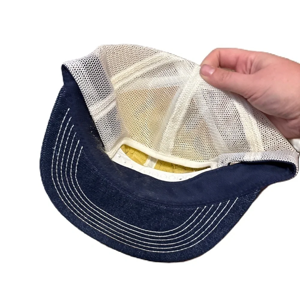 Vintage Ford New Holland Denim Snapback Trucker Hat Cap 70s K Products